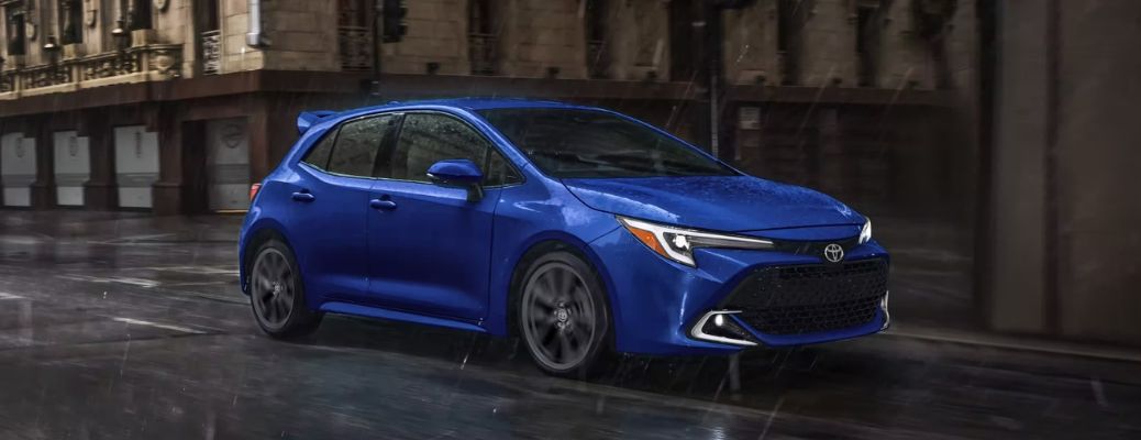2023 Toyota Corolla Blue on the road