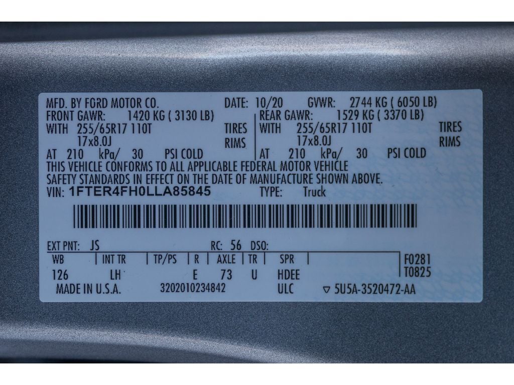 2020 Ford Ranger STX