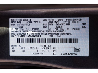 2022 Ford Ranger Lariat