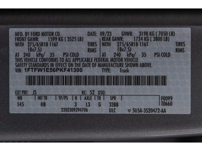 2023 Ford F-150 Lariat 5.0 liter V-8