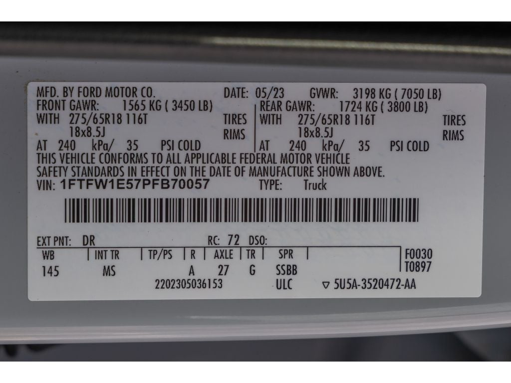 2023 Ford F-150 XLT 5.0 Liter V-8