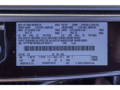 2020 Ford F-150 XLT 5.0 Liter V-8