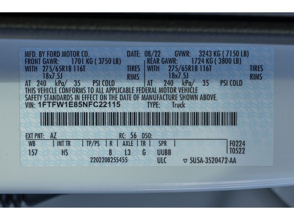 2022 Ford F-150 Lariat