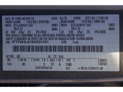 2025 Ford F-150 XLT 3.5L ECOBOOST