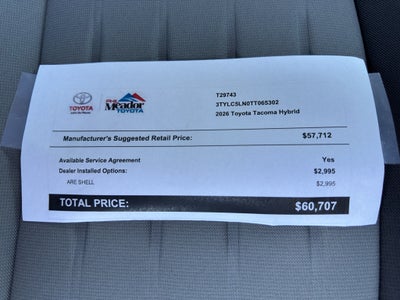 2026 Toyota Tacoma i-FORCE MAX Tacoma TRD Off-Road